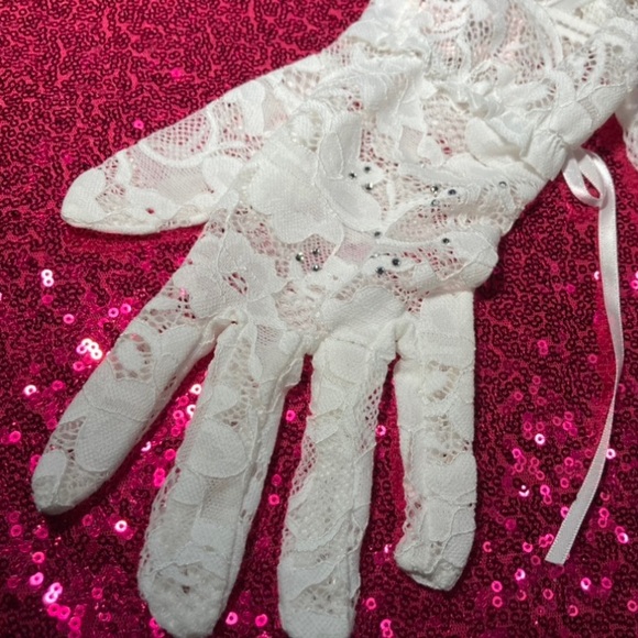 Victoria’s Secret Shine Costume Gloves Lingerie Bedroom Cosplay White Lace Y2K - Picture 17 of 17
